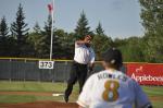 Tony Oliva throwing out the first pitch.