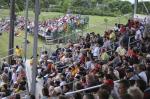 Crowds were spread all over Taunton Stadium.