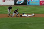 Isaac Ballou stealing another base